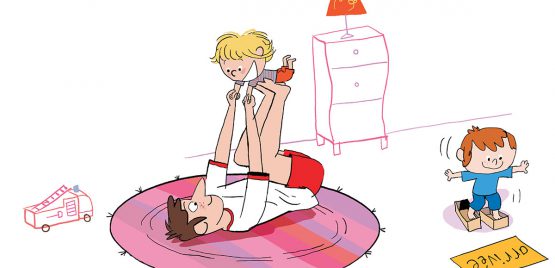 Éveil corporel : 4 exercices de gym à faire avec votre enfant. Illustrations : Régis Faller