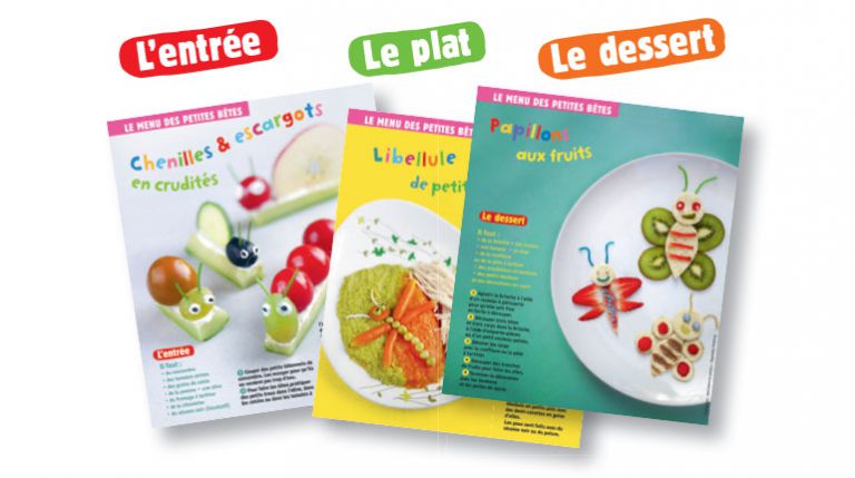 Le menu des petites bêtes : trois recettes pour bébé