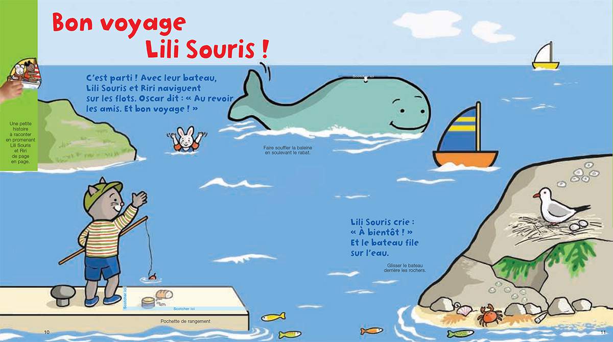 Téléchargez Lili Souris et Riri font du bateau. Illustration : Anett Hardy