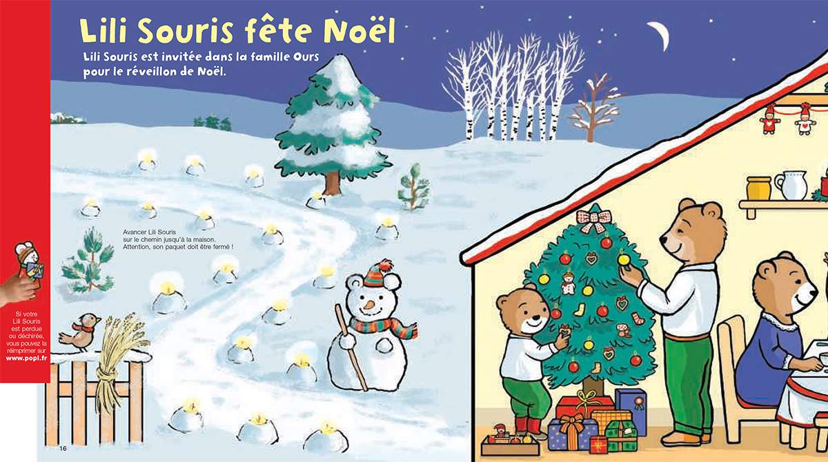 Téléchargez Lili Souris invitée au réveillon de Noël. Illustration : Anett Hardy