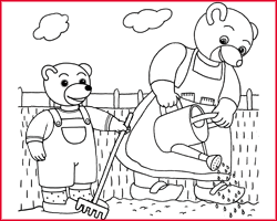 Coloriages De Popi Pour Les 1 à 3 Ans Petit Ours Brun Et