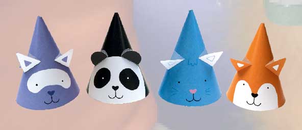 Téléchargez les chapeaux animaux de Popi prêts en trois coups de ciseaux !