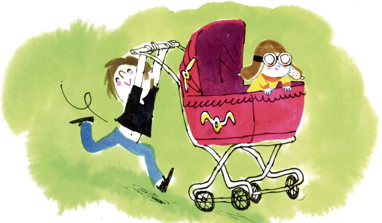 “Un nouveau bébé arrive”, supplément pour les parents du magazine Popi n°377, janvier 2018. Texte : Aziliz Claquin. Illustrations : Laurent Simon.
