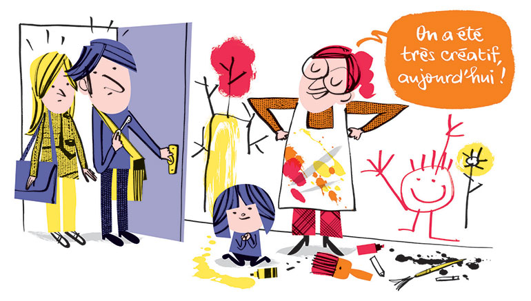 Modes de garde : tout ce qu’il faut savoir”, supplément pour les parents du magazine Popi n°385, septembre 2018. Texte : Anne Bideault. Illustrations : Jean-Louis Cornalba.