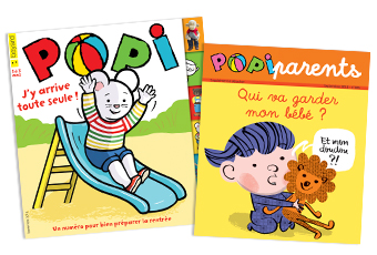 Popi n°385, septembre 2018, et son supplément pour les parents.