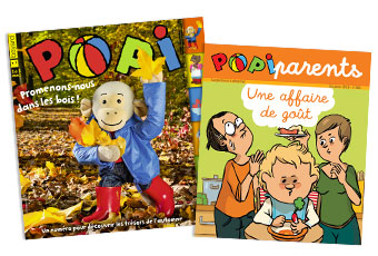 Popi n°386, octobre 2018, et son supplément pour les parents.