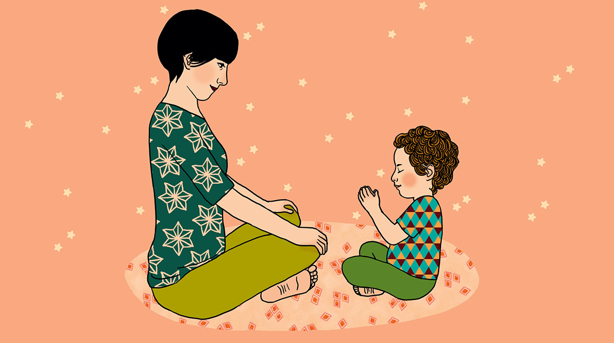 “L'atelier yoga”, supplément pour les parents du magazine Popi n°390, janvier 2019. Texte : Élisabeth Jouanne. Illustrations : Ilya Green.