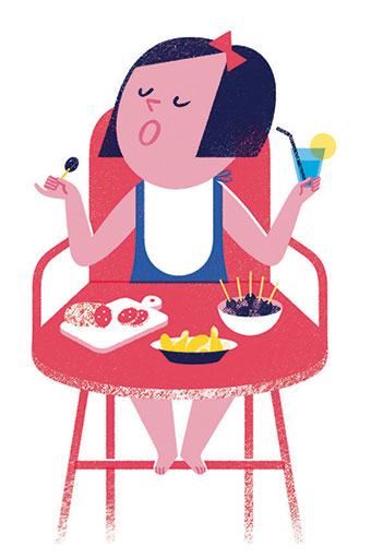 “Vacances : quel rythme pour les petits ?”, supplément pour les parents du magazine Popi n°395, juillet 2019. Texte : Anne Bideault. Illustrations : Alexandra Pichard.