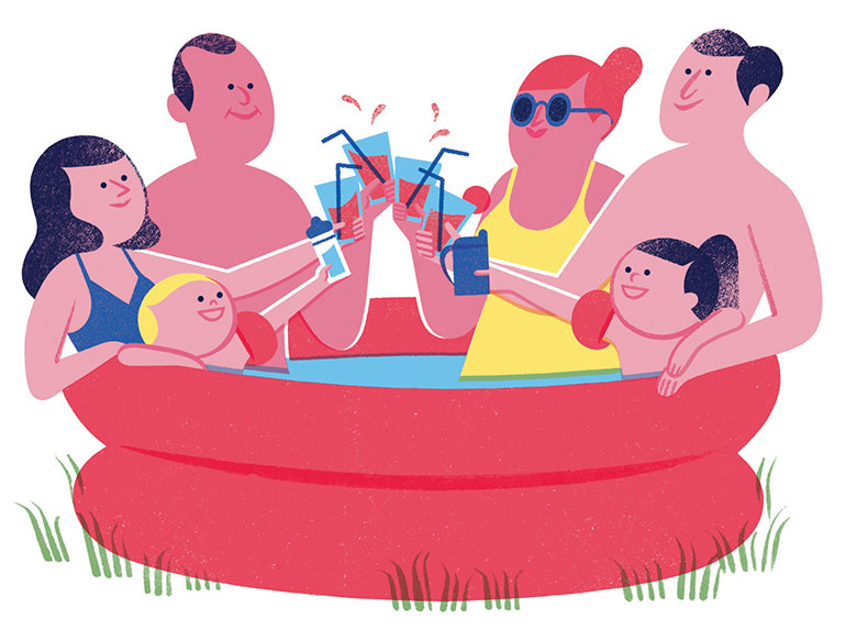 “Vacances : quel rythme pour les petits ?”, supplément pour les parents du magazine Popi n°395, juillet 2019. Texte : Anne Bideault. Illustrations : Alexandra Pichard.