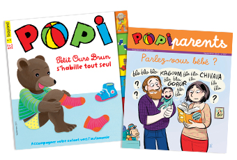 Couverture du magazine Popi n°397, septembre 2019, et son supplément pour les parents