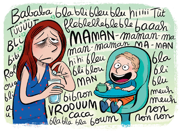 “Parlez-vous bébé ?”, supplément pour les parents du magazine Popi n°397, septembre 2019. Texte : Anne Bideault. Illustrations : Laurel.