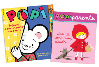 Couverture du magazine Popi n°398, octobre 2019, et son supplément pour les parents