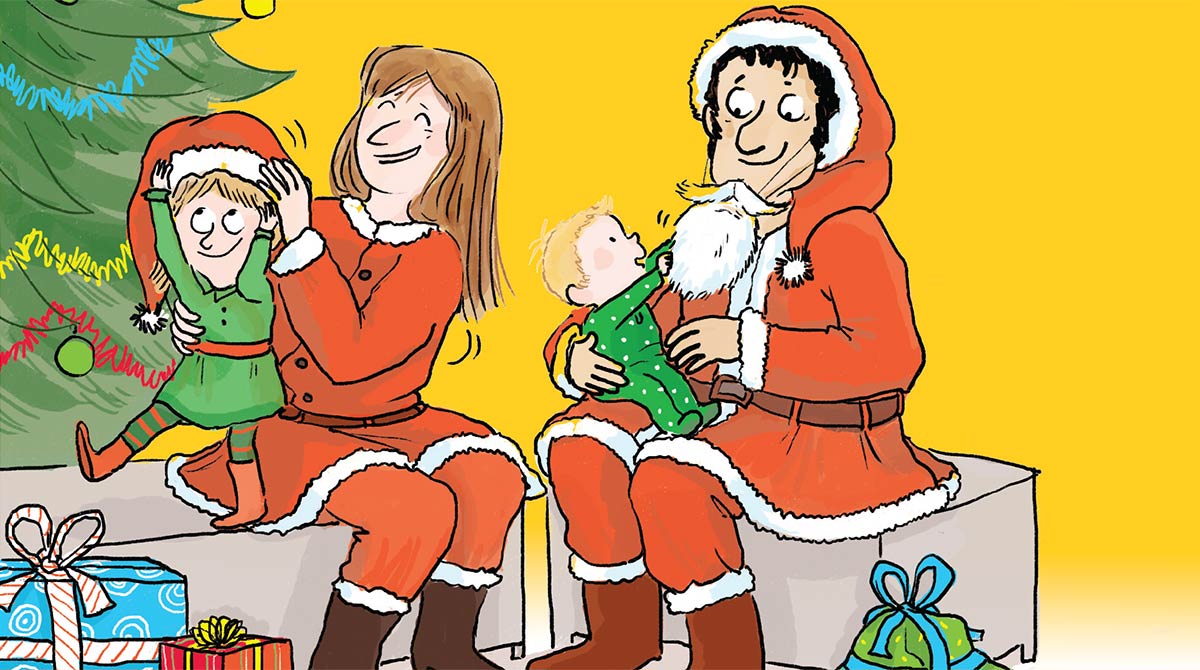 “Ses premiers Noëls : petits arrangements en famille”, supplément pour les parents du magazine Popi n°400, décembre 2019. Texte : Anne Bideault. Illustration : Zelda Zonk.