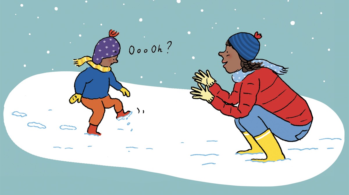 “Sa première neige : le plein d’émotions”, supplément pour les parents du magazine Popi n°402, février 2020. Texte : Joséphine Lebard. Illustrations : Juliette Baily.