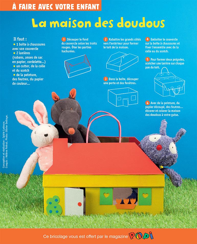 Conception et réalisation : Sylvie Ladouce. Croquis : Hélène Poitral. Photo : Olivier Delhaye. Supplément pour les parents du magazine Popi n°331, mars 2014.