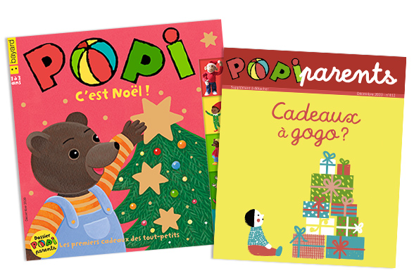 Couverture du magazine Popi n°412, décembre 2020, et son supplément pour les parents