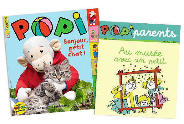 Sommaire du magazine Popi n°415, mars 2021, et son supplément pour les parents