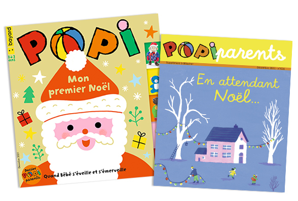 Couverture du magazine Popi n°424, décembre 2021, et son supplément pour les parents