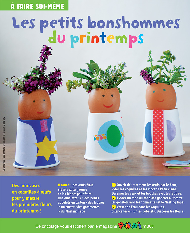 Bricolage enfant : les petits bonshommes du printemps