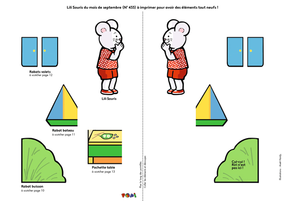 Téléchargez les éléments de “Lili Souris au parc” - Popi, n°433, septembre 2022 - Illustrations : Anett Hardy.