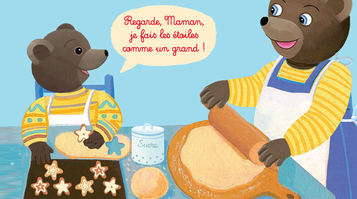 © Illustrations : Danièle, Laura et Martin Bour. Préparez Noël avec Petit Ours Brun, supplément pour les parents du magazine Popi n°436, décembre 2022.