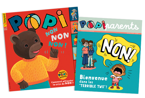 Couverture du magazine Popi n°437, janvier 2023 - Non, non, non ! - Supplément pour les parents : Comment affronter la crise du non ?