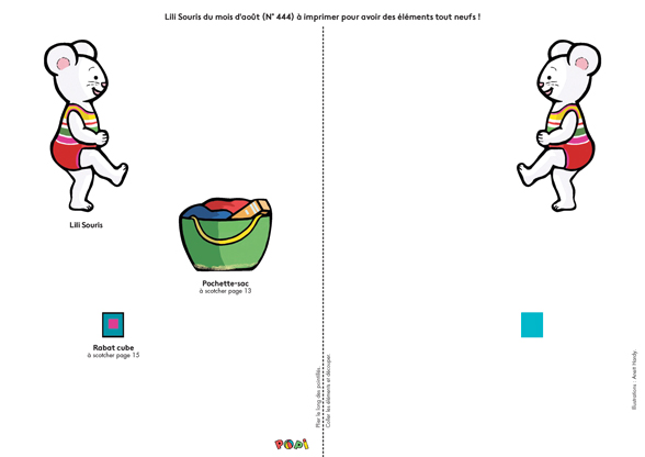 Téléchargez les éléments de “Lili Souris au club de plage” - Popi, n°444, août 2023 - Illustrations : Anett Hardy.