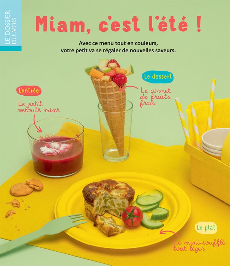 Miam, c'est l'été ! 3 recettes faciles, supplément pour les parents du magazine Popi n°444, août 2023. Photo : Benoît Pelletier.