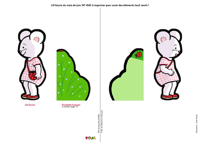 Téléchargez les éléments de “Lili Souris cherche Coccinelle” - Popi, n°454, juin 2024 - Illustrations : Anett Hardy.
