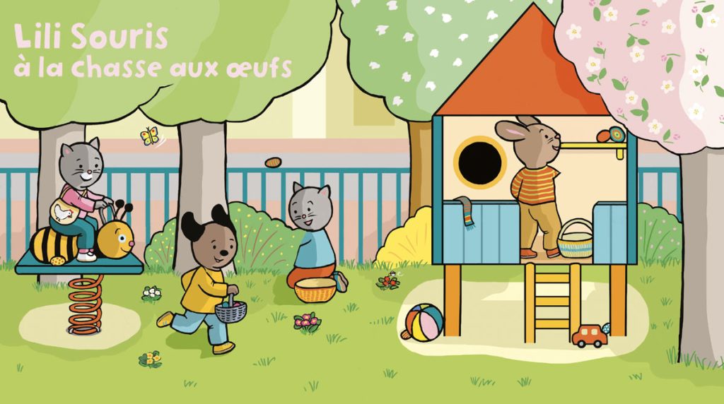 Téléchargez les éléments de “Lili Souris à la chasse aux œufs” - Popi, n°464, avril 2025 - Illustrations : Anett Hardy.